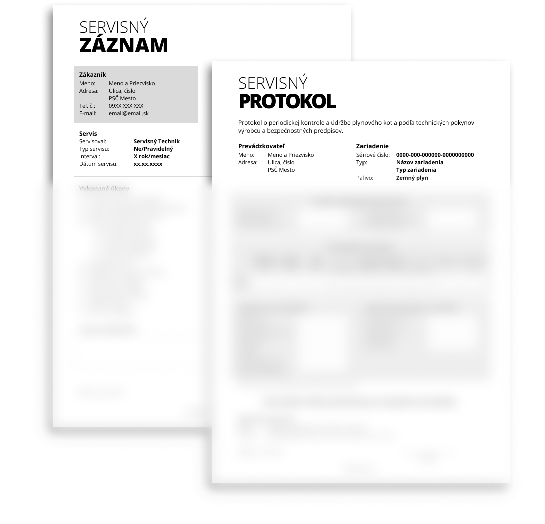 Digitálny servisný protokol vygenerovaný systémom
